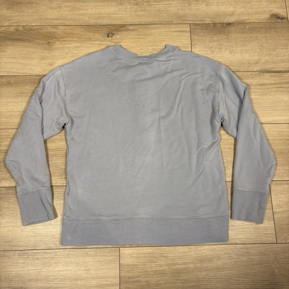 Athleta Sweater Womens Small Balance Henley Sweatshirt Blue Plush Relaxed Fit - Picture 8 of 9